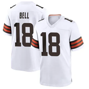 Youth David Bell White Game Football Jersey