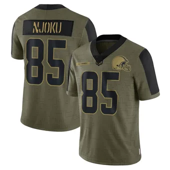 Youth David Njoku Olive Limited 2021 Salute To Service Football Jersey