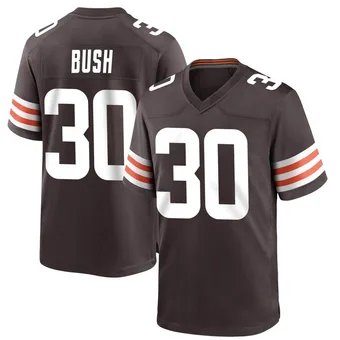 Youth Devin Bush Brown Game Team Color Football Jersey