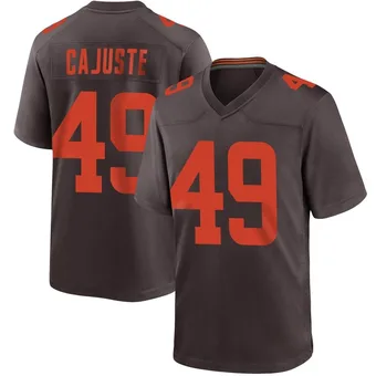 Youth Devon Cajuste Brown Game Alternate Football Jersey