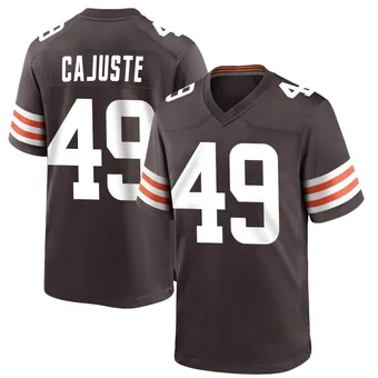 Youth Devon Cajuste Brown Game Team Color Football Jersey