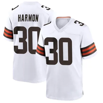 Youth Duron Harmon White Game Football Jersey