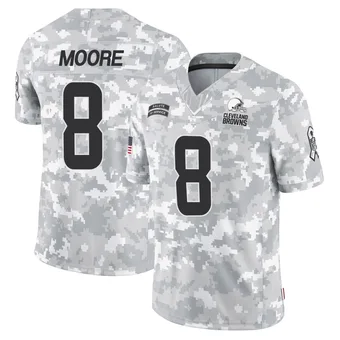 Youth Elijah Moore Arctic Camo Limited 2024 Salute to Service Football Jersey