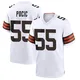 Youth Ethan Pocic White Game Football Jersey