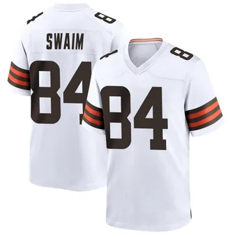 Youth Geoff Swaim White Game Football Jersey