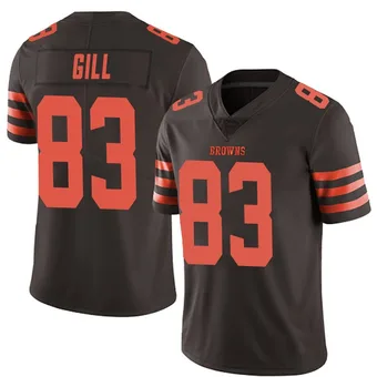 Youth Jaelen Gill Brown Limited Color Rush Football Jersey