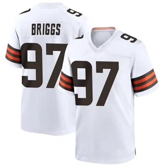 Youth Jowon Briggs White Game Football Jersey