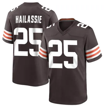 Youth Kahlef Hailassie Brown Game Team Color Football Jersey