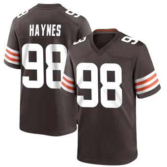 Youth Marcus Haynes Brown Game Team Color Football Jersey