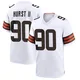 Youth Maurice Hurst II White Game Football Jersey