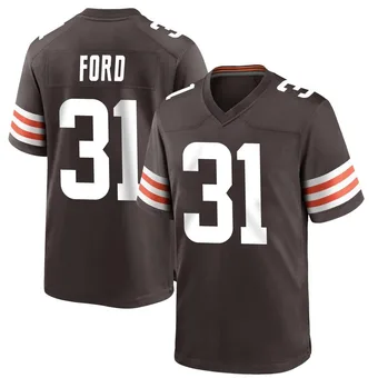 Youth Mike Ford Jr. Brown Game Team Color Football Jersey