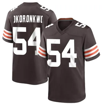 Youth Ogbo Okoronkwo Brown Game Team Color Football Jersey