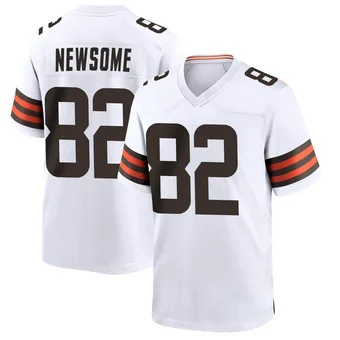 Youth Ozzie Newsome White Game Football Jersey