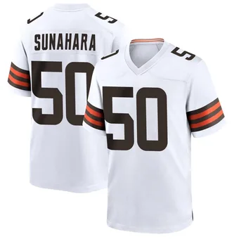 Youth Rex Sunahara White Game Football Jersey