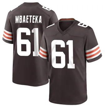 Youth Roy Mbaeteka Brown Game Team Color Football Jersey