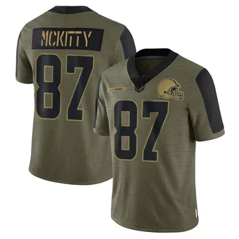 Youth Tre' McKitty Olive Limited 2021 Salute To Service Football Jersey