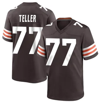 Youth Wyatt Teller Brown Game Team Color Football Jersey